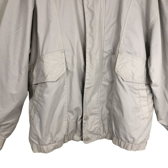 Vintage KnightsBridge Bomber Jacket Lightweight Beige Mens L/G Casual - Picture 6 of 16